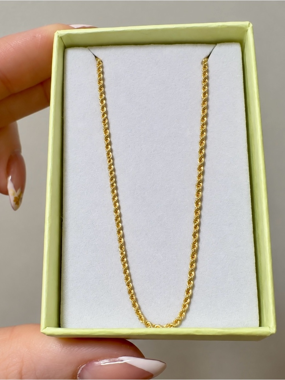Delicate 10k Gold Rope Chain Necklace - Women's Jewelry